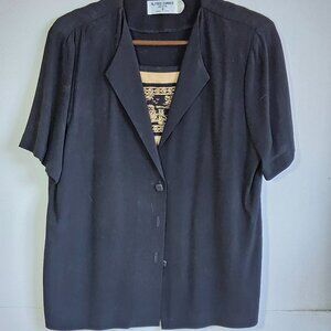 Women's Alfred Dunner skirt & top set Petite 8 black & tan